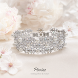 Pivoine Milano Sterling Silver and Crystal Bridal bracelet 22