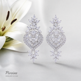 Pivoine Milano Sterling Silver and Crystal Bridal Earrings 52*