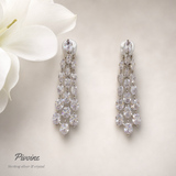 Pivoine Milano Sterling Silver and Crystal Bridal Earclips 162