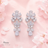 Pivoine Milano Sterling Silver and Crystal Bridal Earrings 123