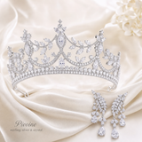 Pivoine Milano Sterling Silver and Crystal Bridal Earrings 40