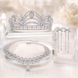 Pivoine Bridal Tiara Milano Sterling Silver and Crystal Handmade Crown 8