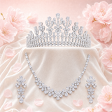 Pivoine Milano Sterling Silver and Crystal Bridal Necklace 10