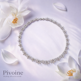 Pivoine Milano Sterling Silver and Crystal Bridal Necklace 38