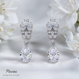 Pivoine Milano Sterling Silver and Crystal Bridal Earrings 29