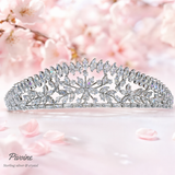 Pivoine Bridal Tiara Milano Sterling Silver and Crystal Princess Crown 51