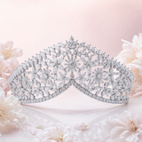 Pivoine Bridal Tiara Milano Sterling Silver and Crystal Princess Crown 2