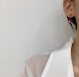 Lunachat 日本925純銀9-10mm 迷人紫珍珠蝴蝶結耳環