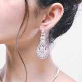 Pivoine Milano Sterling Silver and Crystal Bridal Earrings 47*