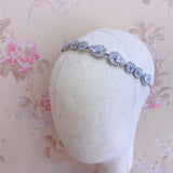 Pivoine Bridal Tiara Milano Sterling Silver and Crystal Handmade Hairpiece 80