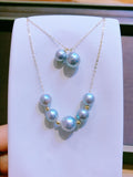 Lunachat 日本18K GOLD 2枚7-9mm日本真多麻海水珍珠頸鍊