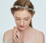 Pivoine Bridal Tiara Milano Sterling Silver and Crystal Handmade Hairpiece 67