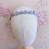 Pivoine Bridal Tiara Milano Sterling Silver and Crystal Handmade Hairpiece 80