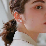 Lunachat 18K GOLD 8-8.5mm 最高級天女級日本Akoya珍珠夾耳環Earclips