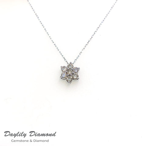 Daylily Diamond 18K GOLD 20 份雪花鑽石頸鍊