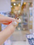 Lunachat 18K GOLD 6-7mm 日本AKOYA珍珠耳環