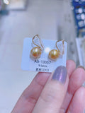 Lunachat 18K GOLD 9-10mm 南洋金珍珠夾耳環Earclips