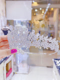 Pivoine Bridal Tiara Milano Sterling Silver and Crystal Princess Crown 37