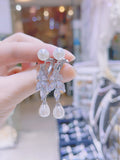Pivoine Milano Sterling Silver and Crystal Bridal Earclips 159