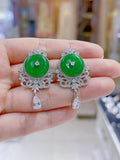 Pivoine Milano Sterling Silver and Crystal Bridal Earrings 128