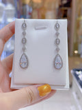 Pivoine Milano Sterling Silver and Crystal Bridal Earrings 133