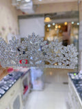 Pivoine Bridal Tiara Milano Sterling Silver and Crystal Princess Crown 55*