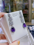 Pivoine Milano Sterling Silver and Crystal Bridal Earrings 83