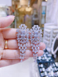Pivoine Milano Sterling Silver and Crystal Bridal Earclips 36