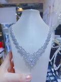 Pivoine Milano Sterling Silver and Crystal Bridal Necklace 5