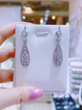 Pivoine Milano Sterling Silver and Crystal Bridal Earrings 148