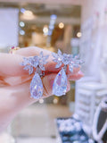 Pivoine Milano Sterling Silver and Crystal Bridal Earclips 151