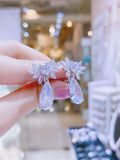 Pivoine Milano Sterling Silver and Crystal Bridal Earclips 151