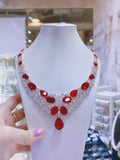 Pivoine Milano Sterling Silver and Crystal Bridal Necklace 22