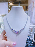 Pivoine Milano Sterling Silver and Crystal Bridal Necklace 32