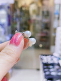 Lunachat 日本925純銀8mm日本淡水珍珠夾耳環Earclips