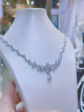 Pivoine Milano Sterling Silver and Crystal Bridal Necklace 36