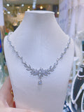 Pivoine Milano Sterling Silver and Crystal Bridal Necklace 36