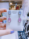 Pivoine Milano Silver Crystal Bridal Earrings|新娘耳環｜水晶耳環｜婚嫁首飾| 結婚耳環| 新娘首飾| 裙褂耳環|婚紗耳環