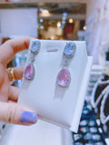 Pivoine Milano Sterling Silver and Crystal Bridal Earrings 145