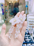 Lunachat 白色重瓣櫻花夾耳環2 Earclips