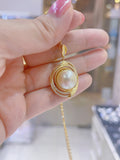 Lunachat 意大利工藝925純銀13-14mm 南洋白珍珠頸鍊