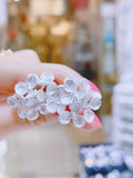 Lunachat 日本925純銀銀色花球耳環Earclips