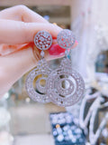 Pivoine Milano Sterling Silver and Crystal Bridal Earrings 97*