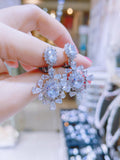 Pivoine Milano Sterling Silver and Crystal Bridal Earclips 149