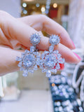 Pivoine Milano Sterling Silver and Crystal Bridal Earclips 149