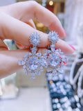 Pivoine Milano Sterling Silver and Crystal Bridal Earclips 149