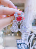 Pivoine Milano Sterling Silver and Crystal Bridal Earrings 49