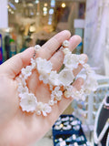 Lunachat 意大利工藝純銀陶瓷花大圈圈夾耳環  Earclips
