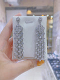 Pivoine Milano Sterling Silver and Crystal Bridal Earrings 30