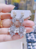 Pivoine Milano Sterling Silver and Crystal Bridal Earclips 157